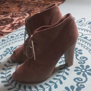 Open toe booties- worn once!